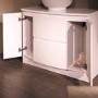 1010mm Floor Standing Vanity Unit No Basin - White Double Door & Drawers - Voss Range