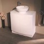 620mm Floorstanding Vanity Unit with Pacific Countertop Basin - White - Voss Range