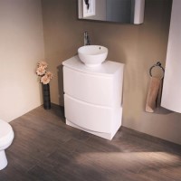 620 Floorstanding Vanity Basin Unit with Pacific Countertop Basin - Two Drawers - Voss Range