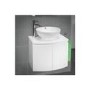 620mm Wall Hung Vanity Unit with Pacific Countertop Basin - 2 Door White - Voss Range