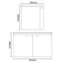 810mm Wall Hung Vanity Basin Unit - Double Door White -  Voss&#153; Range