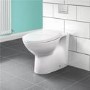Tampa Back to Wall Toilet with Arissa Chrome Pneumatic Push Button and Cistern