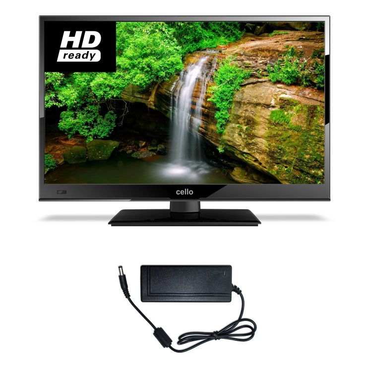 Cello C20230DVB 20" HD Ready LED TV with Cello 12V Adaptor Bundle for Caravans