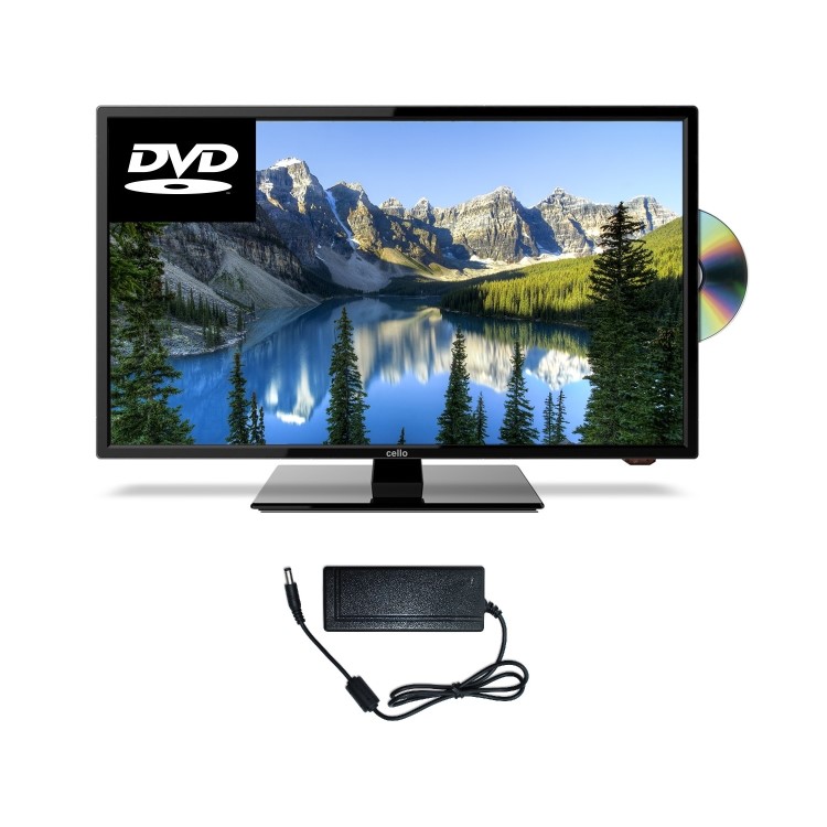 Cello C24230F 24" HD Ready LED TV with Cello 12V Adaptor Bundle for Caravans