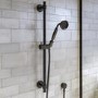 Black Dual Outlet Wall Mounted Thermostatic Mixer Shower with Hand Shower - Cambridge
