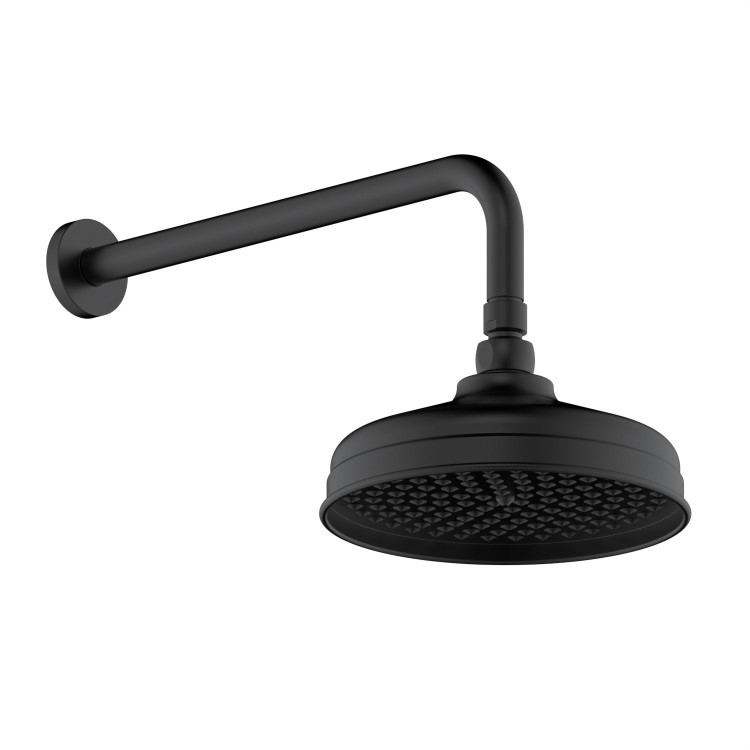 Black 2 Outlet  Wall Mounted Thermostatic Mixer Shower Set with Hand Shower - Cambridge