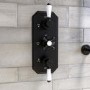 Black 2 Outlet  Ceiling Mounted Thermostatic Mixer Shower Set with Hand Shower - Cambridge