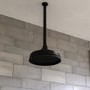 Black 2 Outlet  Ceiling Mounted Thermostatic Mixer Shower Set with Hand Shower - Cambridge