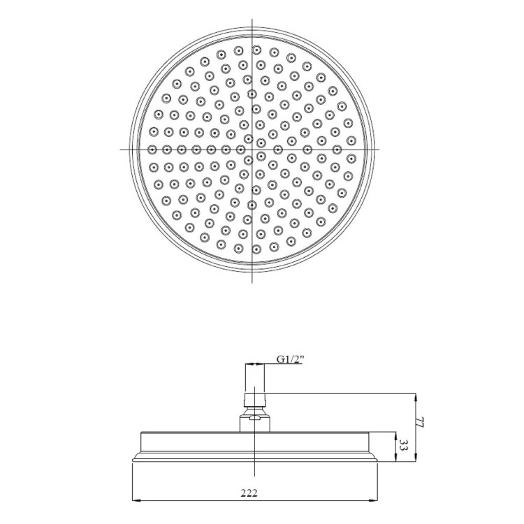 Black 2 Outlet  Ceiling Mounted Thermostatic Mixer Shower Set with Hand Shower - Cambridge