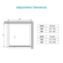 800x800mm Brushed Brass 6mm Glass Square Bi-Fold Shower Enclosure - Carina