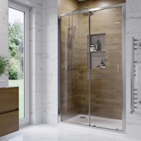 Chrome 6mm Glass Sliding Shower Door 1100mm -Carina