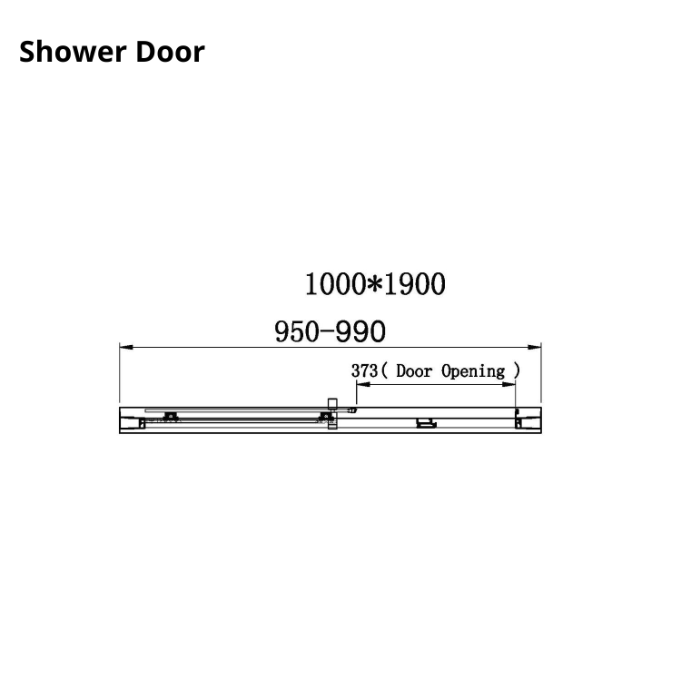 1000x700mm Chrome 6mm Glass Rectangular Shower Enclosure with Shower Tray - Carina