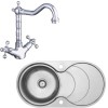 1 Bowl Stainless Steel Sink &amp; Traditional Kitchen Mixer Tap Pack