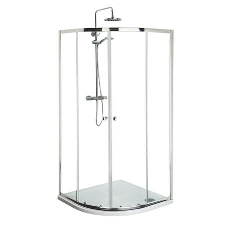 Step Toilet and Basin Suite with 800mm Shower Enclosure Tray and Waste