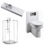 900mm Shower Enclosure Suite with Back to Wall Toilet and Basin
