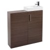 Micro Walnut Furniture Suite with 900mm Shower Enclosure Tray and Waste