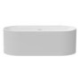 Matt White Freestanding Double Ended Bath with Ledge 1700 x 765mm - Clara