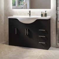 1200mm Black Freestanding Vanity Unit with Basin - Classic