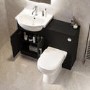 1050mm Black Toilet and Sink Unit with Round Toilet - Classic