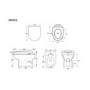1050mm Black Toilet and Sink Unit with Round Toilet - Classic