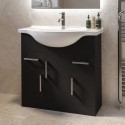 BUN/CLASMB800/98540 850mm Black Freestanding Vanity Unit with Basin - Classic