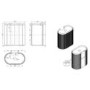 800mm Wooden Curved Fluted Freestanding Countertop Vanity Unit - Matira