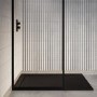 Black 1000x800 Rectangular Shower Tray 30mm Low-Profile - Slate Cast Marble