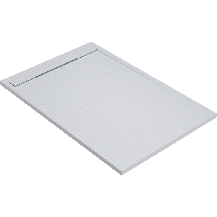 1000x900mm Rectangular Shower Tray – Slimline 30mm – Stone Resin – Anti-Slip – White – Coast