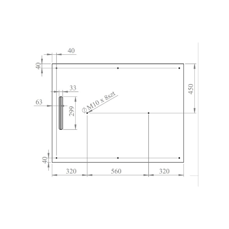 Black 1200x900 Rectangular Shower Tray 30mm Low-Profile - Slate Cast Marble