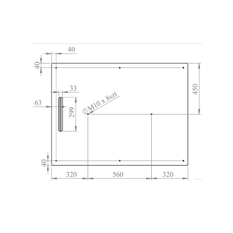 1200x900 Rectangular Shower Tray 30mm Low-Profile - Slate Cast Marble