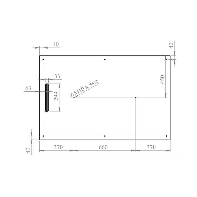 1400x900 Rectangular Shower Tray 30mm Low-Profile - Slate Cast Marble