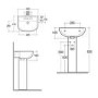 Rak Ceramics Modern Pedestal Basin 545mm