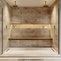 BUN/CORBB800/97596 2300mm Brushed Brass Double Shower Screen for Wet Room & Walk In Shower – Corvus