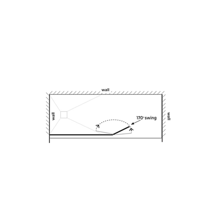 700mm Bronze Shower Screen for Wet Room & Walk In Shower with 350mm Hinged Flipper Panel – Live Your Colour