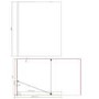 1200mm Nickel Shower Screen for Wet Room & Walk In Shower with 300mm Hinged Flipper Return Panel - Corvus