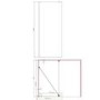 700mm Nickel Shower Screen for Wet Room & Walk In Shower with 300mm Hinged Flipper Return Panel - Corvus