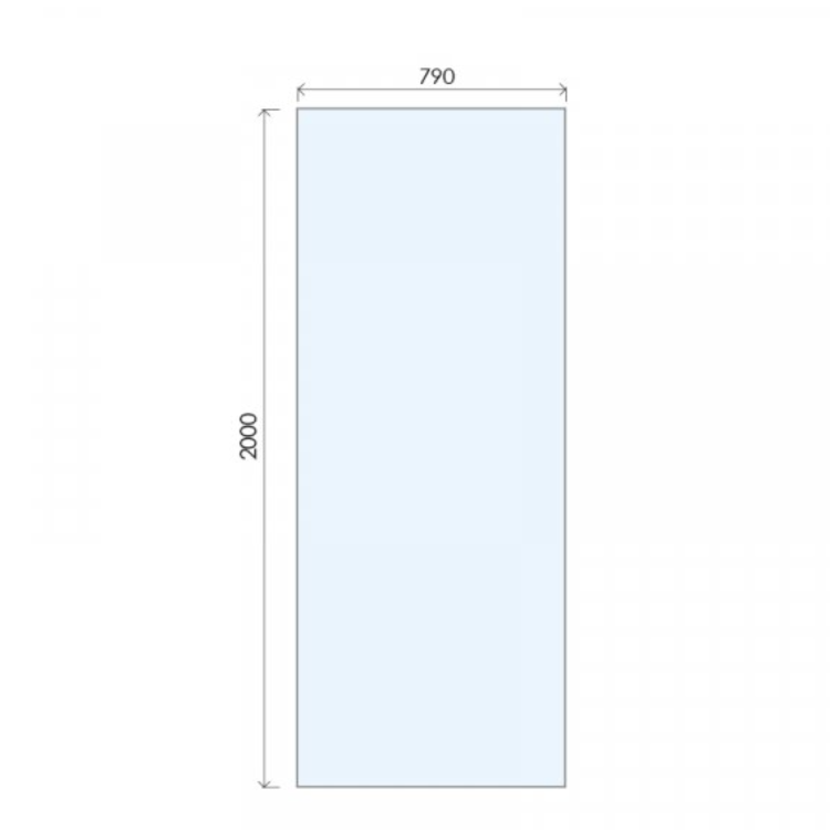 800mm Brushed Nickel Shower Screen for Wet Room & Walk In Shower – Corvus