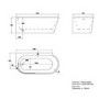 Freestanding Shower Bath Single Ended Left Hand Corner with Chrome Bath Screen 1600 x 780mm - Cove