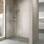900 Walk In Shower Screen with 300 Hinged Return Screen - 8mm Glass
