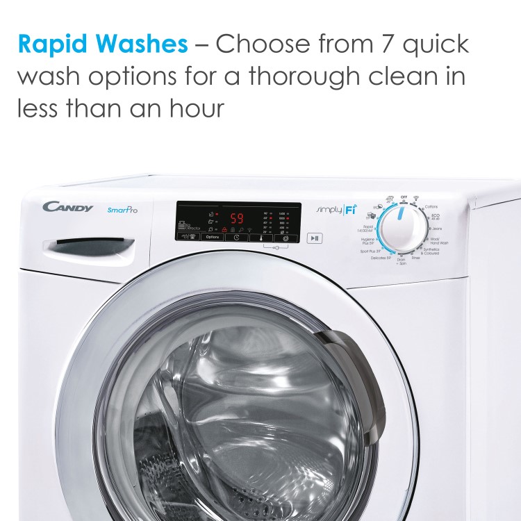 Candy 10kg Freestanding Washing Machine and 9kg Freestanding Condenser Tumble Dryer - White