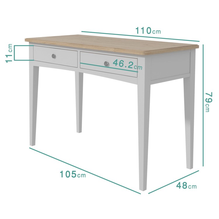 Darley Two Tone TV Unit in Solid Oak and Light Grey - TV's up to 53"