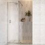 1200mm Chrome Frameless Sliding Door Shower Enclosure 8mm Glass + Wall Support Bar - Denver