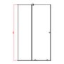 1200mm Chrome Frameless Sliding Door Shower Enclosure 8mm Glass + Wall Support Bar - Denver