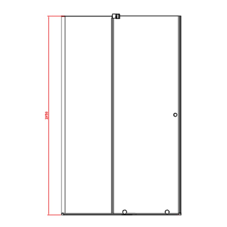 1200mm Chrome Frameless Sliding Door Shower Enclosure 8mm Glass + Wall Support Bar - Denver