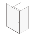 Chrome 8mm Glass Rectangular Frameless Sliding Shower Enclosure 1200x900mm - Denver