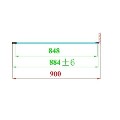 Chrome 8mm Glass Rectangular Frameless Sliding Shower Enclosure 1200x900mm - Denver
