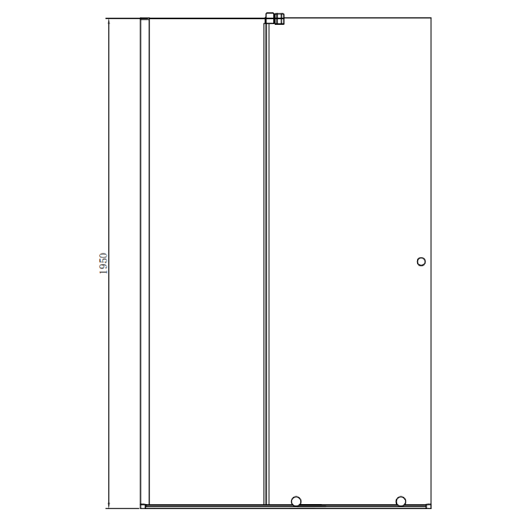 1200mm Brushed Brass Sliding Shower Door + Wall Support Bar 8mm Glass - Denver