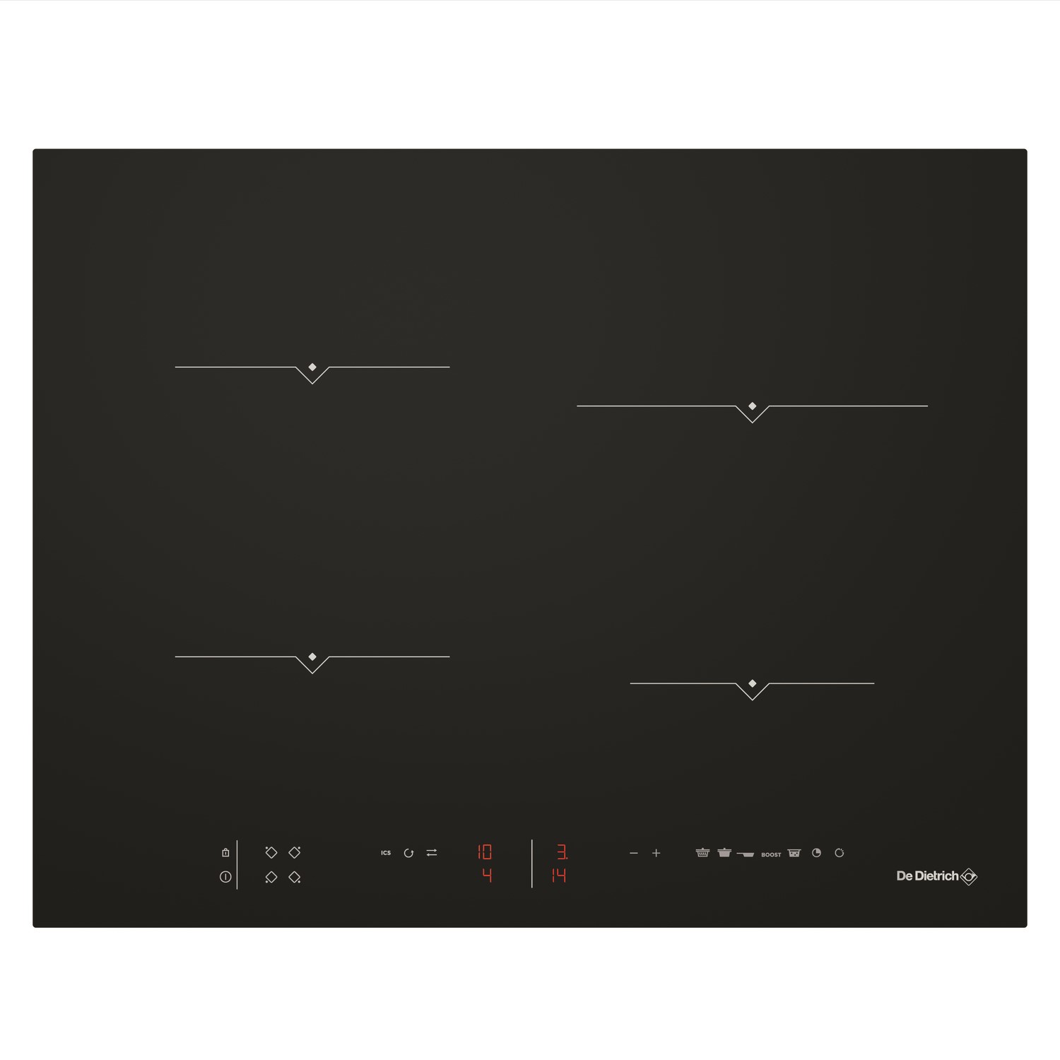 Refurbished De Dietrich DPI7650BU 65cm 4 Zone Induction Hob