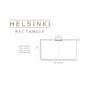 1400x800mm Low Profile Rectangular Shower Tray with Waste - White Stone Resin - Helsinki