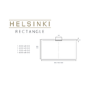 1400x800mm Stone Resin Ultraslim Rectangle Shower Tray with Shower Waste - Helsinki